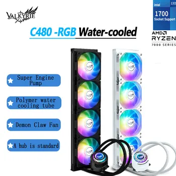 VALKYRIE C480W-RGB VK Viskas viename procesorius vandens aušinimas ARGB šviesos efektas 480MM vandens nutekėjimas LGA115x LGA20xx LGA1700 AMD AM4 AM5