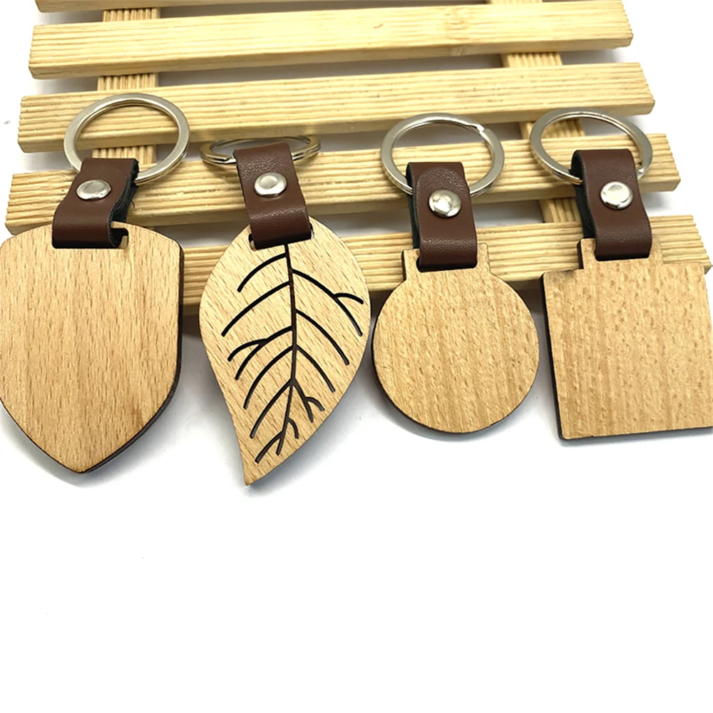 Kūrybingas medinis rankų darbo raktų pakabukas Odinis medinis raktų pakabukas Automobilio raktų pakabukas Pakabukas Poros Vestuvių metinės Dovanos Nauja