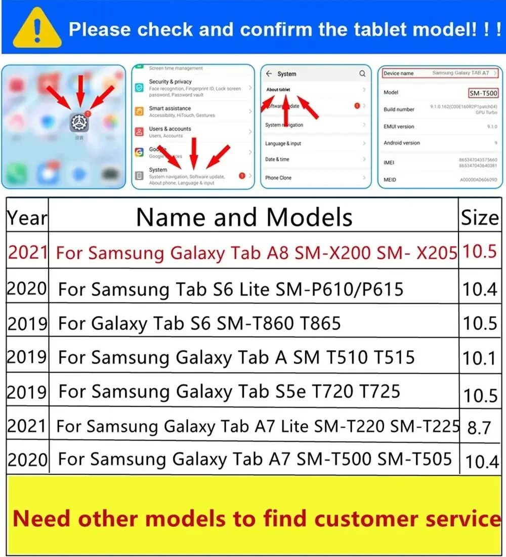 360 besisukantis dėklas, skirtas Samsung Galaxy Tab A9 PLUS X210 X216B A9 8.7 Planšetinis kompiuteris Galaxy Tab S9 S7 S8 11 S6 10.5 S6 Lite 10.4 dangtelis