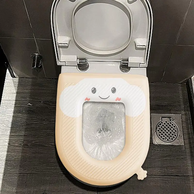 Mielas tualeto sėdynės dangtelis plaunamas tualeto pagalvėlės kilimėlis Universalios tualeto pagalbos pagalvėlės su rankena vandeniui atsparios elastingos sėdynės pagalvėlės