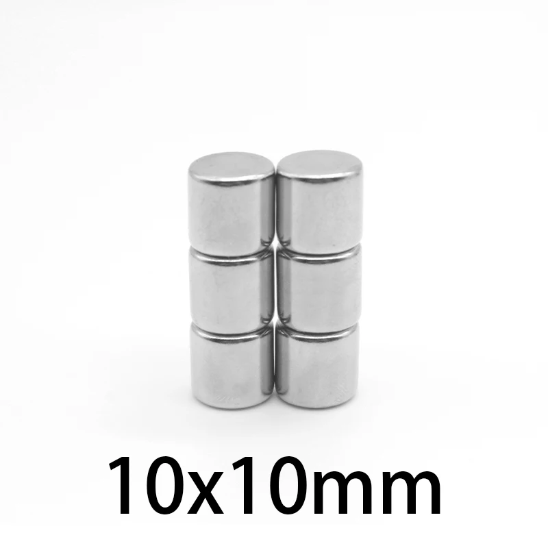 5-100 vnt 10x10 mm retųjų žemių magnetai Skersmuo 10x10mm Apvalus diskas Magnetas 10mmx10mm Nuolatinis neodimio magnetas 10*10 mm