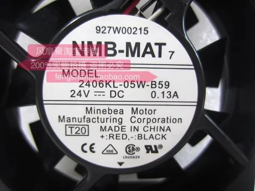 Nemokamas naujo originalaus NMB-MAT 2406KL-05W-B59 24V0.13A 6cm6015 rutulinio aušinimo ventiliatoriaus pristatymas