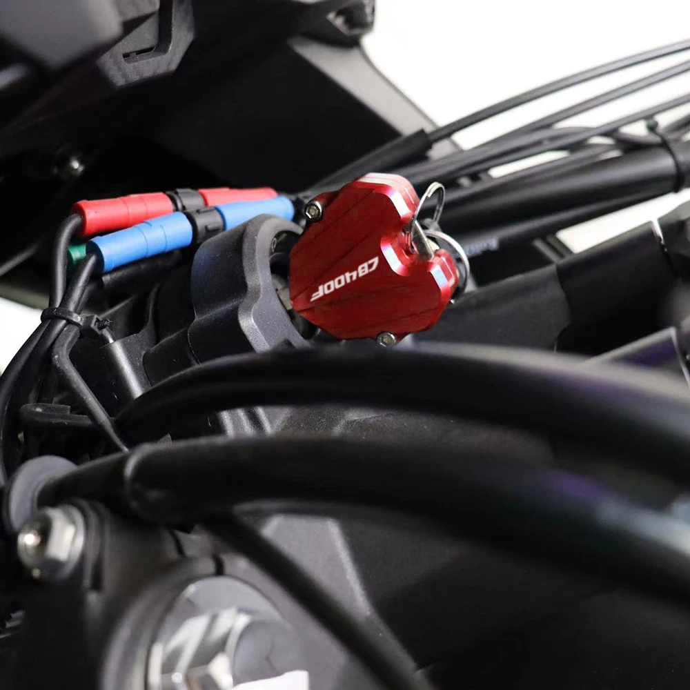skirta Honda Cb400f Cb 400F 400 F CNC rakto apvalkalo dangtelio dėklo dangtelio apsauga Raktų pakabuko raktų pakabuko raktų laikiklis Motociklų priedai Raudona