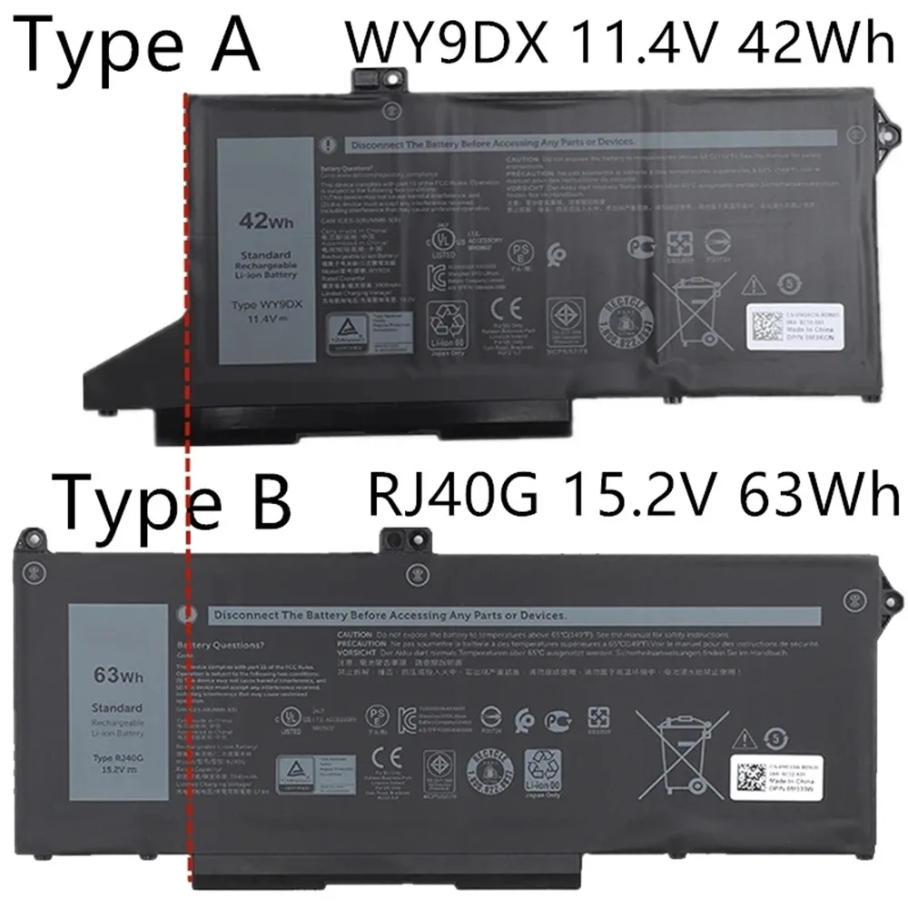 ZNOVAY RJ40G WY9DX nešiojamojo kompiuterio baterija Dell Latitude 5520 5420,Precision 3560,P104F P137G,01K2CF,075X16,0WK3F1,005R42