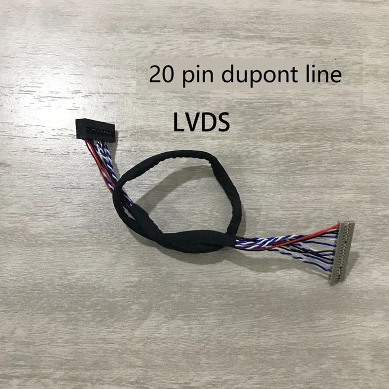 1 Nustatykite standartinį 20Pin LVDS įvestį į 50Pin TTL prievado tvarkyklės valdiklio plokštės modulį su kabeliu