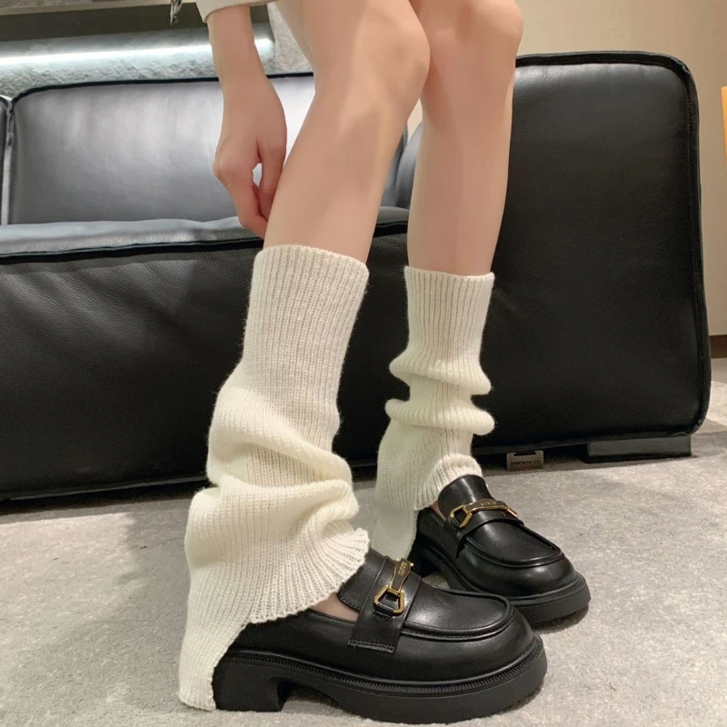 Moterys Megztos kojos Šileriai Studentės Merginos Harajuku Kojų dangtelis Vidurinės vamzdelio kojinės