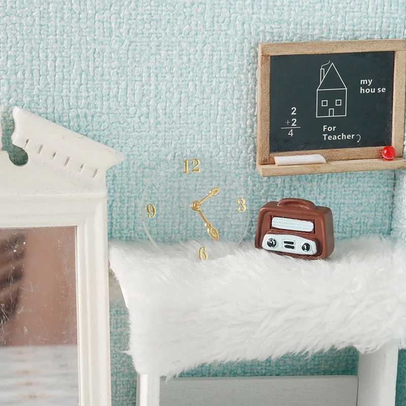 1:12 Lėlių namelis Miniatiūrinis sieninis laikrodis Akrilas Skaidrus sieninis laikrodis Modelis Lėlių namai Namų gyvenimo scena Dekoro žaislas