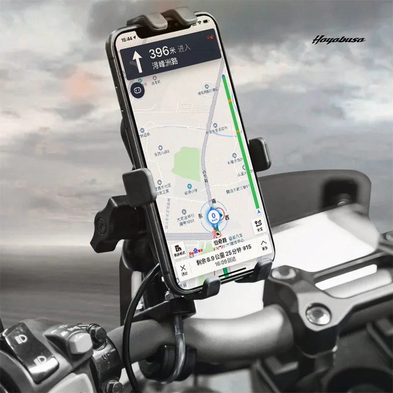 Universalus anti-Shock motociklo telefono laikiklis HAYABUSA LOGOTIPAS SUZUKI HAYABUSA Vairo laikiklio priedai