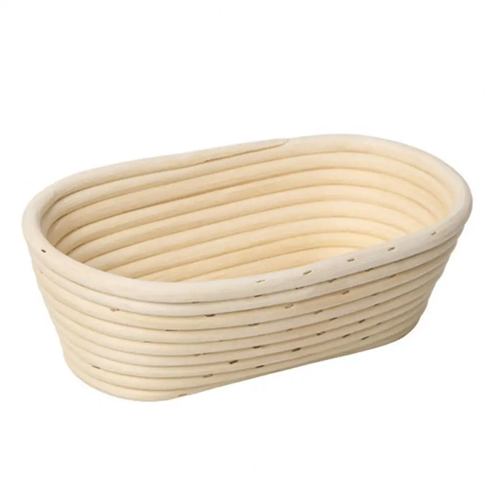 Duonos formavimo įrankiai Rankų darbo ovalus rotango bannetono krepšelis raugo duonos korektūrai su maistiniu kepalo formos metaliniu grandikliu