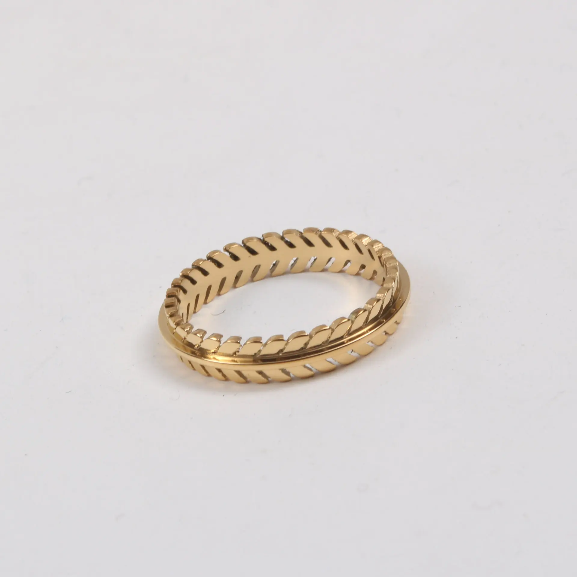 SOMMAR dovanos Aukso spalvos Deivės sužadėtuvių žiedas Alyvų lapų tuščiaviduris rašto žiedas vyriškas žiedas Draugės gimtadienio dovana