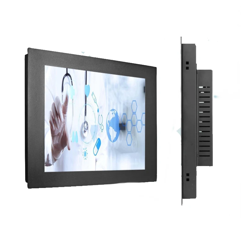 Įterptasis pramoninis jutiklinis monitorius 17.3 colio 1920 * 1080 skydo montavimo ekranas su HDMI VGA DVI sąsaja pramonės automatizavimui