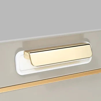 Kvadratinės elipsės rankenos baldams Virtuvės baldai Cinko lydinys Auksinis juodas Modernios vonios spintelės Virtuvės baldai