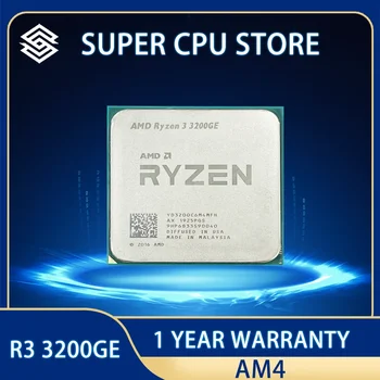 AMD Ryzen 3 3200GE R3 3200GE 3,3 GHz keturių branduolių keturių gijų 35 W procesorius L3=4M YD3200C6M4MFH lizdas AM4