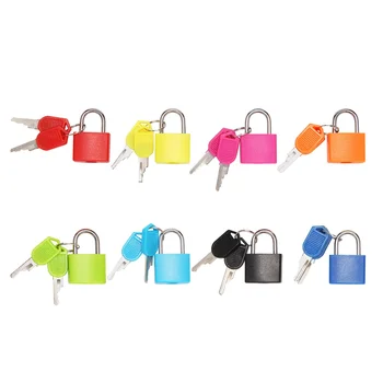 8 Pack Locks Small Padlock with Key Laggage Gym Locker Lock Mini Spalvinga spyna lauko mokyklos namams A