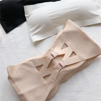 New One Piece Seamless Tube Top Women Invisible Bra Intimates Strapless Bustier Bandeau Breathable Wrapped Chest Sexy Lingery