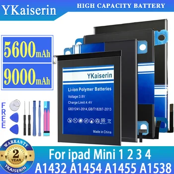 YKaiserin baterija Ipad Mini 1 2 3 4 Mini1 Mini2 Mini3 Mini4 A1432 A1454 A1455 A1538 A1550 A1489 A1490 A1491 A1599 A1600