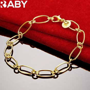 URBABY 24K Gold Simple Circle Chain apyrankė moteriai Lady Fashion vestuvių sužadėtuvių vakarėlio papuošalų aksesuarai