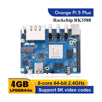 skirta Orange Pi 5 Plus 4GB RAM Vienos plokštės kompiuteris RK3588 PCIE modulis Išorinis Wifi6 Pi5 Plus demonstracinė kūrimo plokštė