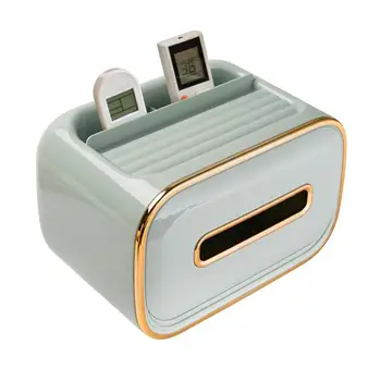 Desktop Tissue Storage Box Nightstand Organizer For Bathroom Vanity Stalviršiai Dekoro stačiakampis veido audinių laikiklis Dozatorius