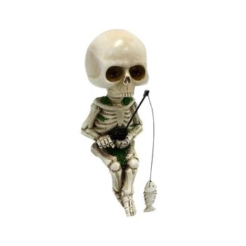 Mini skeleto figūrėlės namų dekoravimui, dervos mažų skeletų dekoracijos, amatų vaiduoklių namų aksesuarai Vakarėlio favoritai