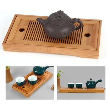Bambuko arbatos padėklas Kinų Gongfu arbatos mini serviravimo stalas Teahouse namų biurui