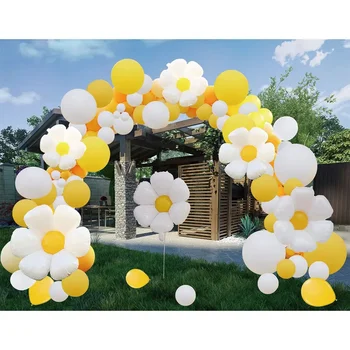 Daisy balionų kombinuota grandinėlė Vasaros šviežių saulėgrąžų balono arka Su gimtadieniu vakarėlis Dekoras Vaikai Suaugęs Kūdikis Dušas Berniukas Mergaitė Vestuvės