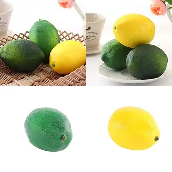Dirbtinių citrinų modeliavimas Lifelike Small Lemons Fake Fruit for Home Kitchen Vestuvių vakarėlio dekoravimo fotografija