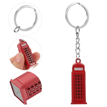 4vnt Anglijos stiliaus raktų pakabukas Išskirtinis modeliavimas Magistralė Pašto dėžutė Telefono būdelė Big Ben raktų pakabukas