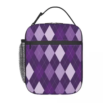 Purple Argyle One Lunchbag