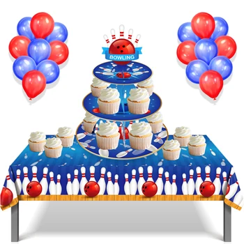 3 pakopos boulingo sportinis žaidimas Keksiukų stovas Vaikų gimtadienio šventė Desertinis tortas Ekrano stovas Kūdikių dušo vakarėlis 
