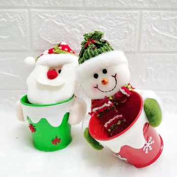 Kalėdinių saldainių indelis Kalėdiniai skanėstai Jar Kalėdų senelio saldainių stiklainis Sniego senis-saldainis Cukraus indelis Kalėdinių saldainių kanistras Patvarus Paprasta naudoti