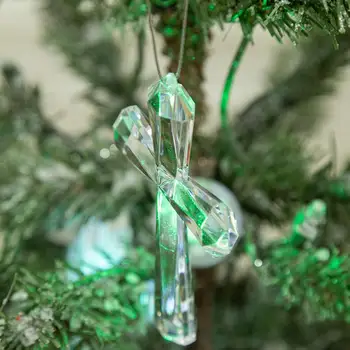 Kalėdų kryžiaus papuošalai Jėzaus Kristaus ženklai Žiemos šventės dekoras bažnyčios maldos reikmenys Kalėdų eglutės dekoravimo reikmenys