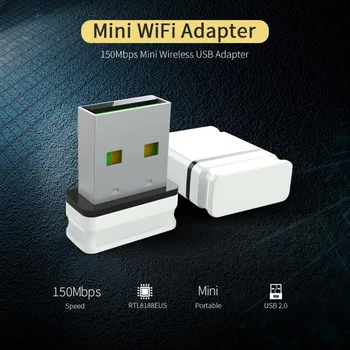 Naujas RTL8188EUS Mini USB Wi-Fi adapteris 2.4G Wifi raktas 150Mbps 802.11b/g/n Wi Fi emitter Wi Fi imtuvo tinklo plokštės antena
