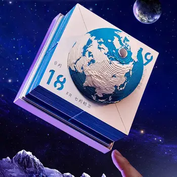 3D Žemės kalendorius 2024 Kūrybinis kalendorius Atmintinės bloknotas 