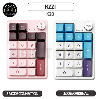 Kzzi K20 klaviatūra 3 režimas USB/2.4G/Bluetooth belaidės klaviatūros 19 klavišų Tinkinimo numerio klaviatūra Kompiuterių priedai Dovanos