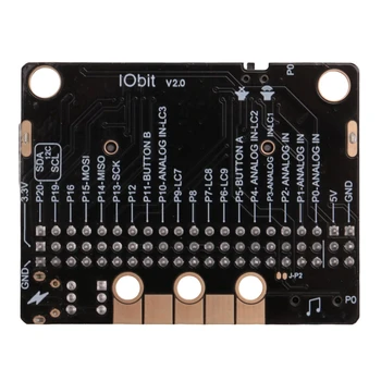 Mikro bitų išplėtimo plokštė IOBIT v2.0 išsiveržimo adapterio skydas su garsiniu signalu, skirtas BBC Micro:Bit Kids Python grafikos programavimui