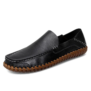 2023 Karštas išpardavimas Aukštos kokybės rankų darbo odiniai laisvalaikio vyrai minkšti batai Dizainas Sportbačiai Vyras Patogūs odiniai batai