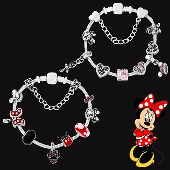 Peliuko Mikio ir Minnie apyrankė Charms Disney aksesuarai mergaitėms Aukštos kokybės 