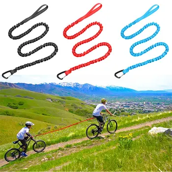 Lauko nailono nešiojamas vilkimo lynas dviračio traukos lynas 1,7 metro elastingas 3 metrų kalnų dviratis Tėvų ir vaikų traukimo virvė