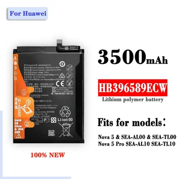 Aukštos kokybės nauja baterija Huawei Nova5 Nova 5Pro SEA-AL10 telefono baterija HB396589ECW ličio baterija