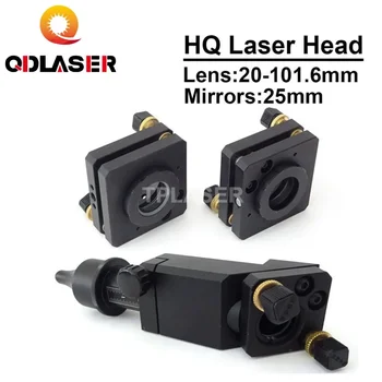 QDLASER CO2 lazerio galvutė Juoda 20-101.6mm objektyvas 25mm veidrodžiai Co2 lazeriniam graviravimui ir pjovimo staklėms