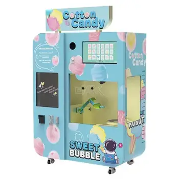 Yugong automatinis medvilnės saldainių pardavimo automatas Robotas komercinis siūlas Cukrus Elektrinis gėlių medvilnės saldainių formavimo įrenginys