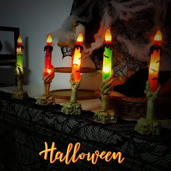 Helovino dekoravimas Siaubingas kaukolės žvakių laikiklis Kūrybinių vakarėlių stalo aksesuarai Namų stalas Dekoratyvinis sodas Žvakidės dovana