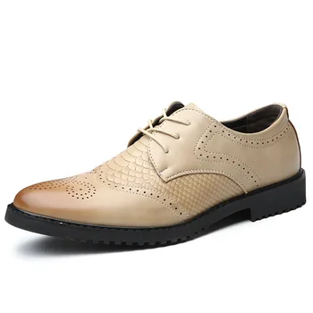 nauji verslo vyrų batai brock britų vėjo banga atkurti senovinius drožybos modelius ar dizainus ant medžio dirbinių vyriškos odos sh
