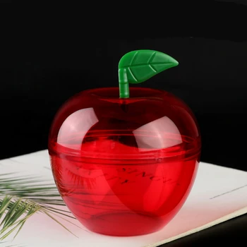 Naujas plastikinis indas Saldainių dėžutė Raudonojo obuolio formos šokolado favoritai Turėtojai Kalėdiniai baubliai Ornamentas Vakarėlių kalėdinės dekoracijos