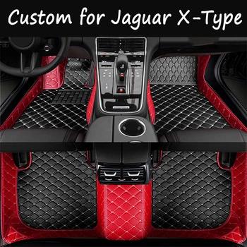 Automobiliniai grindų kilimėliai Jaguar X-Type XTYPE X TYPE 2002~2009 Kilimėlių odinių kilimėlių rinkinys Anti Dirty Pads Automobilių aksesuarai Interjero dalys 2003
