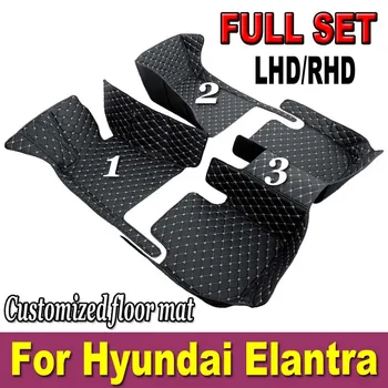 Automobilių grindų kilimėliai Hyundai Elantra Avante HD 2007~2010 Prabangus odinis kilimėlis Kilimas Grindys Kilimėlis Auto Interjero dalys Automobilių aksesuarai