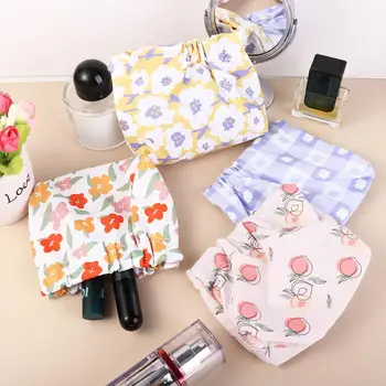 Stripe Small Item Bag Persikų pinigų maišeliai Lūpų dažai Kosmetikos krepšys Moterys keičia laikymo krepšį Gėlių pavasario krepšys Mini monetų piniginė