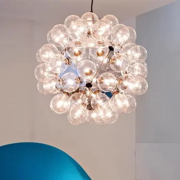Šiaurės šalių skaidraus stiklo burbulinės lempos dizaineris Taraxacum Lempa miegamajam Svetainė Baras Villa Decor LED Dinging Stalas Kabanti šviesa