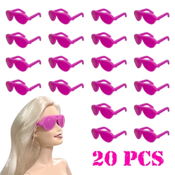 NK 20 vnt 1/6 lėlės rožiniai akiniai nuo saulės kelionėms ir atostogoms gražūs drabužiai akiniai aksesuarai Barbei lėlėms 